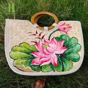 Natural Water Hyacinth <b>Handbag</b> Handwoven Shoulder Bag Boho <b>Straw</b> <b>Handbag</b> Woven Beach Bag From HNH Craft Vietnam - Product Image 6