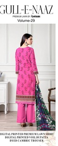 Les dernières créations de shalwar kameez pakistanais de marque pour femmes, en coton/lawn, imprimés. - Product Image 3