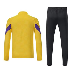 Nuevo Chándal Deportivo Personalizado Transpirable para Hombre, Talla Grande, para Entrenamiento, Gimnasio, Fútbol, Color Morado y Amarillo, 100% Poliéster - Product Image 6