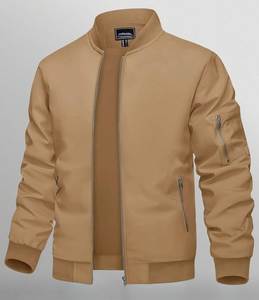 Veste en polaire noire pour homme, col montant, fermeture éclair, coupe-vent, décontractée, pour l'automne, coupe classique, couleur unie, extérieur en polyester - Product Image 6