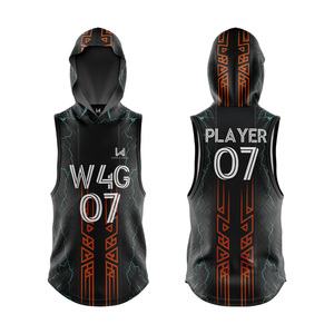 Camisetas Personalizadas de Fútbol Americano 7V7 sin Mangas con Capucha, Impresión por Transferencia de Calor, Tela Antibacteriana, Transpirable y de Secado Rápido - Product Image 3