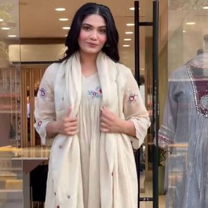 Conjunto de Kurti, Pantalón y Dupatta de Diseñador para Mujer, Ropa de Fiesta, Vestido Étnico, Atuendo Tradicional, Secado Rápido, Corte Holgado - Product Image 2