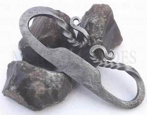 Hand Forged Metal Fire Starter Hook With Twisted Design For Camping Survival Use - Product Image 2