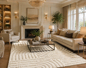 Alfombra Persa de Lana 100% Anudada a Mano, Estilo Floral, Apta para Mascotas, Antideslizante, Pelo Medio, para Sala de Estar - Product Image 4