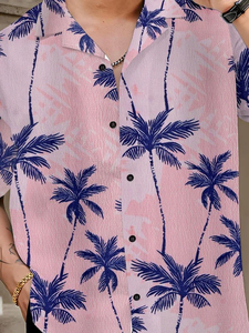 Chemise Hawaïenne Homme Manches Courtes Imprimé Tropical Décontractée Boutonnée Plage Été Haut Coloré à Motifs Floraux Prix Abordable Vente en Gros - Product Image 3