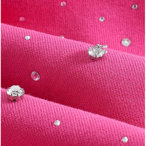 Sweat à capuche unisexe en polaire avec strass en cristal, coupe oversize, imprimé lettres personnalisé, style streetwear - Product Image 2