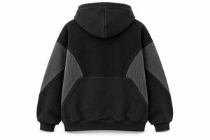 Oversized Hooded <b>Zip</b>-<b>Up</b> Sweatshirt <b>Men</b> Solid Color Fleece Pocket Design Breathable Loose Fit Winter Hoodie 100% Cotton ODM - Product Image 2