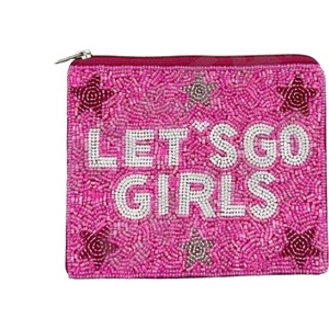 Let s go Girls Monedero con cuentas de semillas personalizado Monedero hermoso monedero con características de accesorios de moda - Product Image 1
