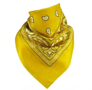 Yellow Square <b>Bandana</b> With Dot Pattern Polyester Casual Head Scarf Multifunctional Four Seasons Wear - Product Image 3