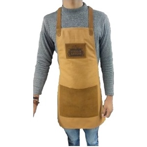 Tablier sans manches en cuir de qualité supérieure, très demandé, avec poches pour outils, idéal pour la soudure, le barbecue, la cuisine, la protection en atelier, durable - Product Image 2