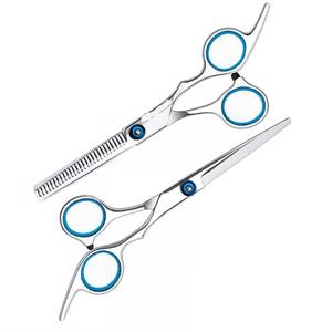 Kit de ciseaux de barbier professionnels en acier inoxydable, ciseaux à effiler, ensemble de coupe de cheveux - Product Image 2