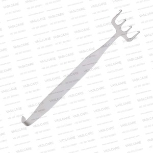 Écarteur Freeman Rake 7" (18 cm) à 4 branches en acier inoxydable pour rhidoplastie, mammaplastie, lifting du visage et chirurgie mammaire par Vaslcare - Product Image 3