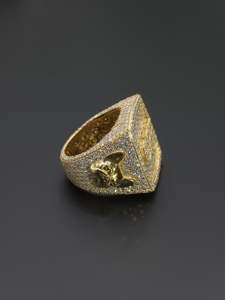 Custom Lab Grown Diamond Moissanite <b>Ring</b> 925 Sterling Silver 10K 14K 18K Solid Gold Men's Hip Hop Iced Out <b>Statement</b> <b>Ring</b> OEM - Product Image 2
