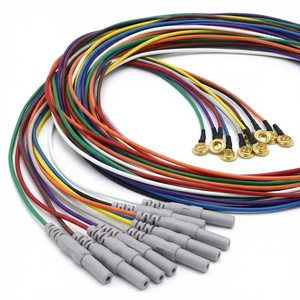 แผ่นอิเล็กโทรดแบบใช้ซ้ำได้สำหรับการตรวจวัดคลื่นไฟฟ้าสมอง (EEG) ทางคลินิก สายไฟเคลือบทองคำหลากสี ยี่ห้อ <span class=keywords><strong>NCC</strong></span> Medical - Product Image 6