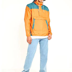 เสื้อโค้ชแขนยาวผ้าแคนวาสระบายอากาศสำหรับผู้ชาย พร้อมโลโก้ด้านหน้า สีสันปรับแต่งได้ และสไตล์สตรีทแวร์ - Product Image 5