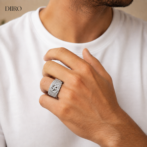 luxury Iced Moissanite Proposal <b>Ring</b> Round Brilliant Diamond Hip Hop Jewelry 925 Sterling <b>Silver</b> for <b>Men</b> <b>Ring</b> - Product Image 3