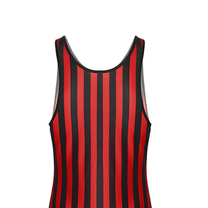 Traje de Artes Marciales de Una Pieza para Hombre, Rojo y Negro a Rayas, Ajustado, de Spandex, Talla Adulto, Uniforme Elástico para Artes Marciales Mixtas - Product Image 3