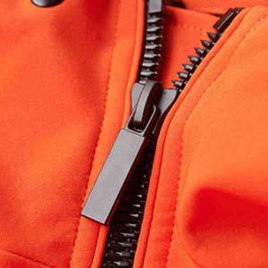 Chaqueta Acolchada con Capucha para Hombre, Color Naranja, Cierre de Cremallera, Resistente al Viento, Estilo Casual para Otoño, Corte Ajustado, Chaqueta Cortavientos de Poliéster, Chaqueta Softshell - Product Image 6