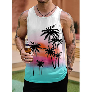 Camiseta sin mangas de algodón 100% de secado rápido para hombre, estilo urbano, cuello redondo, con bolsillos, tejido informal. - Product Image 3