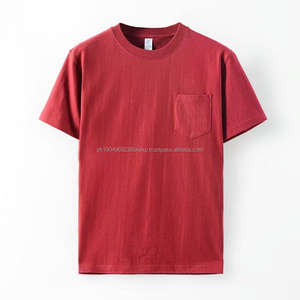 T-shirt à col en V pour homme, 270 g, 100 % coton, fabrication sur mesure, couleur unie, épaules tombantes, poids lourd, ample, décontracté, t-shirt vierge - Product Image 2