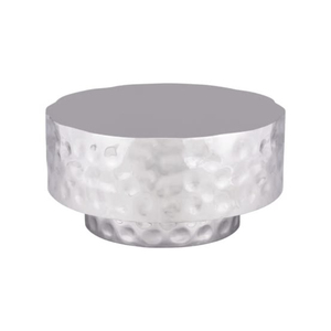 Shiny Hammered Metal <b>Coffee</b> <b>Table</b> <b>Silver</b> Finished For Home Hotels Living Room Decorative Furniture Round <b>Coffee</b> <b>Table</b> - Product Image 4
