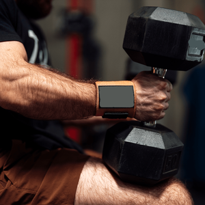 Muñequeras de compresión para fitness de alta calidad al por mayor con logotipo personalizado, color liso, para hombre - Product Image 4