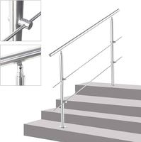 Aleader – Support mural en acier inoxydable facile à installer pour main courante, système de garde-corps pour terrasse, balcon, extérieur et escaliers de centre commercial