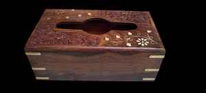 Vase de table géométrique Art Déco en bois artisanal avec design horizontal pour la table à manger, la décoration de la maison et du bureau - Product Image 3