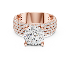 Bague de fiançailles en or massif 14 carats avec diamant de laboratoire taille brillant rond, certifiée IGI, bijou classique pour femme - Product Image 3