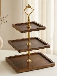 Moderno Soporte para Tartas de Metal y Madera para Decoración de Hoteles, Hogar, Fiestas y Presentación de Postres - Product Image 2