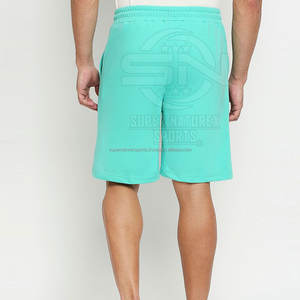 Pantalones cortos informales de algodón y poliéster para hombres más vendidos, tela de lona con patrón sólido, llegada caliente - Product Image 3