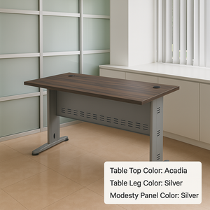 Mesa de Conferencia Rectangular Moderna con Patas de Metal, Muebles de Oficina Duraderos para Uso Comercial y Oficina en Casa - Product Image 4