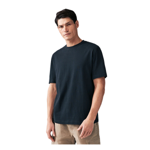 T-shirt en coton uni à coupe classique pour homme, manches courtes, col rond, jersey décontracté - Product Image 3