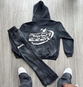 Conjunto Deportivo Personalizado para Niños, Sudadera con Capucha y Cremallera Completa con Pantalones, 100% Algodón, Transpirable, Ropa Casual de Otoño para Niños - Product Image 3