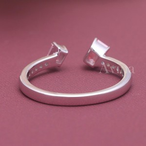 IGI Certified Lab Grown Diamond Open <b>Ring</b> 18K Gold Emerald Cut Pink Lab Grown Diamond <b>Adjustable</b> Wrap <b>Ring</b> - Product Image 3