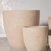 Grandes jardinières pour plantes d'extérieur, jardinières en pot de fleur pour la maison et le jardin, pots de jardin en fibre d'argile et ciment d'extérieur personnalisés