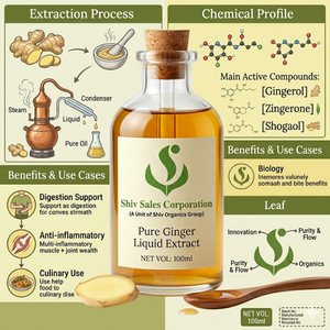 Extrait de gingembre liquide de qualité supérieure pour les acheteurs en gros, idéal pour l'industrie culinaire, la production alimentaire et les applications de développement de saveurs - Product Image 1