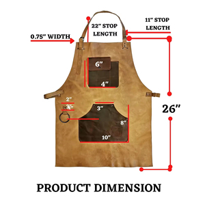 High Quality Buffalo Leather BBQ <b>Apron</b> Custom Size Waterproof Kitchen Use <b>Apron</b> Heat Resistant Welding <b>Work</b> <b>Apron</b> - Product Image 2