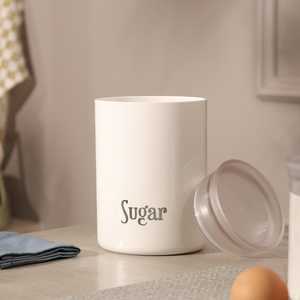 Pot de rangement en métal sophistiqué avec couvercle pour l'organisation contemporaine de la cuisine et la décoration intérieure haut de gamme - Product Image 4