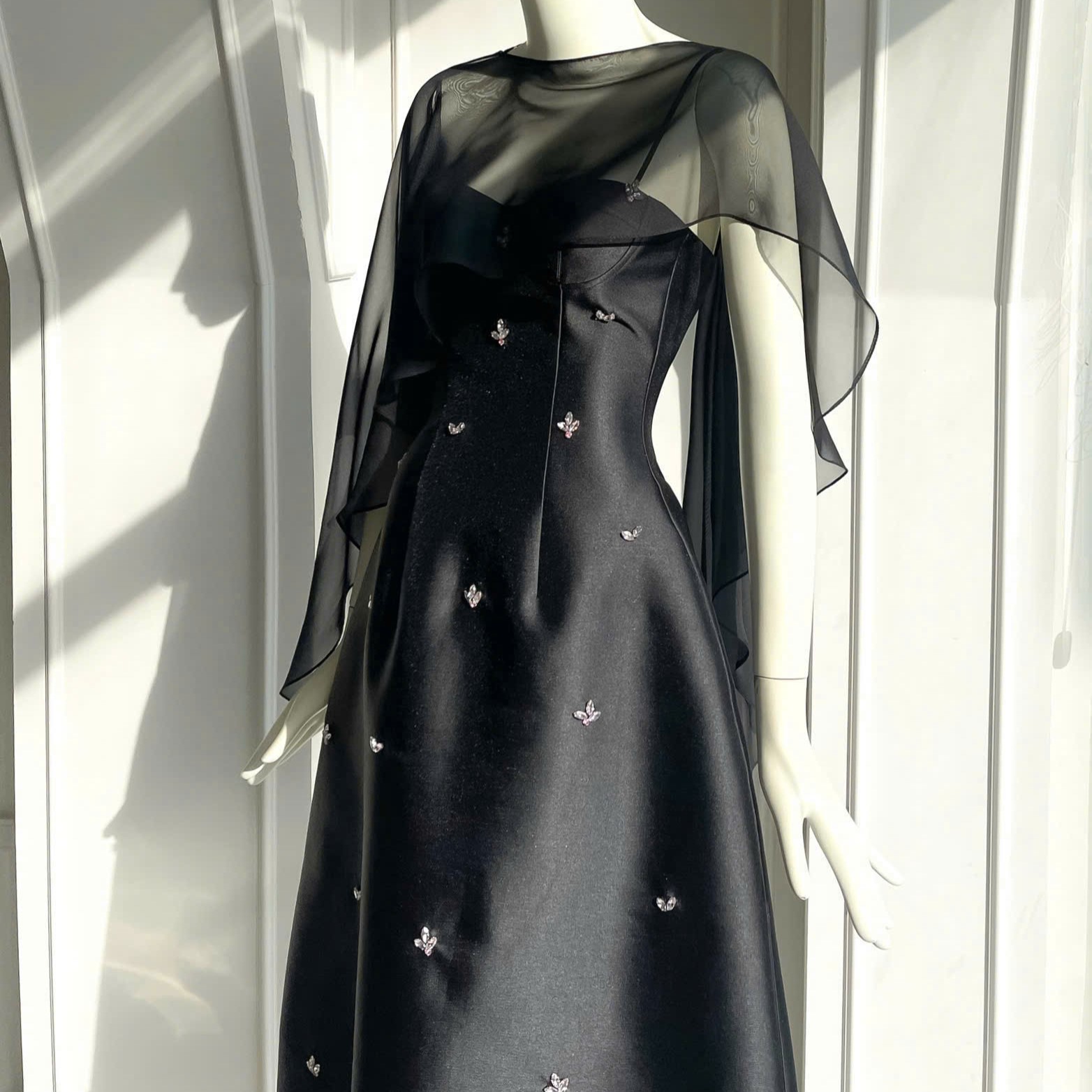 chinese dress ladies Chiffon Overlay Dress – The Dressing Room