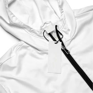 Veste coupe-vent imperméable à capuche pour homme, légère, zippée, pour entraînement en extérieur, logo sur le devant, service OEM personnalisé - Product Image 3