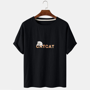 เสื้อยืดคอตตอนหนาน้ำหนักมากทรงโอเวอร์ไซส์ ออกแบบโลโก้ได้ตามต้องการ สไตล์สตรีทแวร์ คอเต่า ทรงบ็อกซี่ เสื้อยืดเปล่าสำหรับพิมพ์ลายสำหรับผู้ชาย - Product Image 1