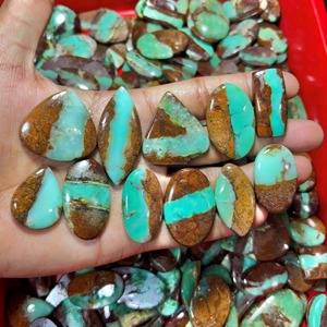 Chrysoprase Bio Cabochon Fait Main, Pierre Précieuse Naturelle en Vrac, Vente en Gros de Chrysoprase Bio Naturelle pour la Fabrication de Pendentifs et de Bijoux - Product Image 3