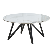 Ensemble de salon personnalisé : Meuble TV et table basse modernes avec plateau en pierre frittée pour l'ameublement de la maison