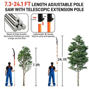 24ft Manual Pole Saw Set for <b>Garden</b> Hand <b>Tool</b> Use - Product Image 4