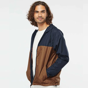 Veste coupe-vent à capuche pour homme, color-block, respirante, en polyester, décontractée, pour le printemps - Product Image 2