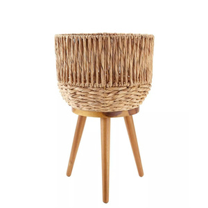 Elegante Maceta de Jacinto de Agua, Soporte Tejido para Plantas de Jacinto de Agua, Maceta de Mimbre, Macetas para Plantas de Interior - Product Image 1
