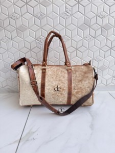 Unique Designer Cowhide Leather Unisex Travel Bag with Animal Prints High Quality Large Capacity Multi-Function Handmade <b>Luggage</b> - Product Image 5