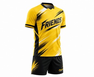Dernier design de maillot de football pour hommes, manches courtes, taille personnalisée, écologique, léger, 100% polyester, motif 3D, personnalisable pour les équipes sportives - Product Image 3
