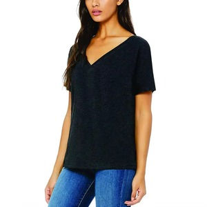 Camisetas de Mujer de Secado Rápido y Transpirables con Cuello en V, Manga Corta, Poliéster/Algodón, la Mejor Calidad - Product Image 5
